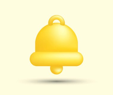 3B biçim sevimli çan simgesi bildirimi