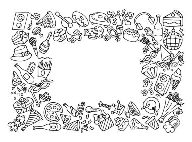 Metin alanı ile parti karalama simgesi seti