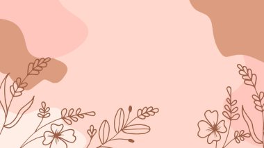 Tuhaf El Çizimi Yapraklar Soyut Özgeçmiş 