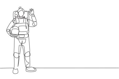 Dişi astronotların sürekli çizdiği tek çizgi uzay giysisi giyip Dünya 'yı, Ay' ı ve evrendeki diğer gezegenleri keşfeden jestlerle doludur. Dinamik bir çizgi çizer grafik tasarım vektörü çizer