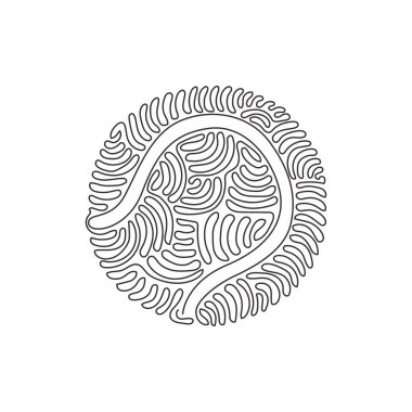 Tenis topunu çizmeye devam et. Oyun, spor, yarışma, tur. Keçeli ve kauçuktan yapılmış sarı tenis topu. Kıvrımlı kıvrım konsepti. Tek çizgi çizimi tasarım vektörü grafik çizimi