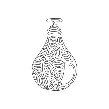 Tek sıra halinde boks torbasını yumruklayın. Boks antrenmanı için hız torbasına çarpıyorum. Boks ekipmanı egzersizi. Kıvrımlı kıvrımlı. Dinamik bir çizgi çizer grafik tasarım vektörü çizer