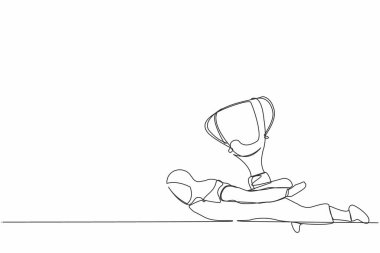 Sürekli olarak Arap iş kadınını ağır bir ganimet yükü altına çekiyor. Ofis çalışanı yarışmayı kazanamadı ya da iş hedeflerine ulaşamadı. Tek çizgi çizimi tasarım vektörü grafik çizimi