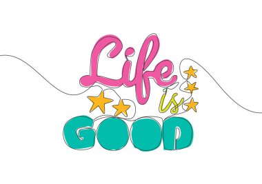 Motivasyonel ve ilham verici bir harf dizisi çizimi, 