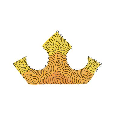 Ağırlık simgesi çizen tek çizgi. Vücut geliştirme araçları vektör grafik resim klip sanatı. Kara tabelayı çiz. Kıvrımlı kıvrımlı. Modern sürekli çizgi çizimi tasarım vektörü illüstrasyonu