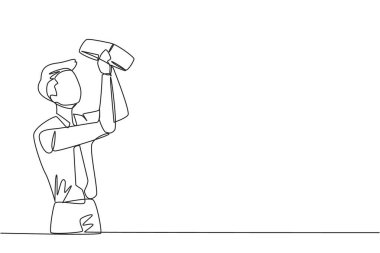 İş adamının tek sıra çizimi boş bir cüzdanı tutarken ve çevirirken durdu. İflas eden bir adam. Benim hiç param yok ki. Bir çizgi tasarımı vektör illüstrasyonu