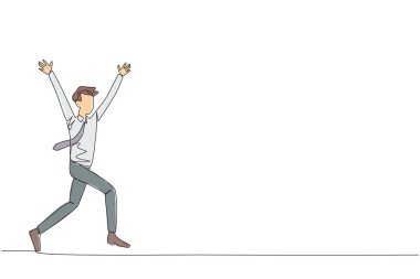 Tek çizgi halinde iki başparmak kaldıran Arap bir adam, yukarıda yarım daire şeklinde 5 yıldız var. Heyecan verici online alışveriş deneyimi. Teftiş 5 yıldızı. Aralıksız çizgi grafik çizimi