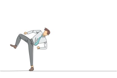 Tek çizgi halinde iki başparmak kaldıran Arap bir adam, yukarıda yarım daire şeklinde 5 yıldız var. Heyecan verici online alışveriş deneyimi. Teftiş 5 yıldızı. Aralıksız çizgi grafik çizimi