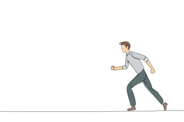 Tek çizgi halinde iki başparmak kaldıran Arap bir adam, yukarıda yarım daire şeklinde 5 yıldız var. Heyecan verici online alışveriş deneyimi. Teftiş 5 yıldızı. Aralıksız çizgi grafik çizimi