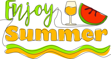 Sevimli ve havalı bir bayram tipografisinin aralıksız çizimi. Baskı, kart, pankart, poster için kaligrafik tasarım. Bir çizgi çizimi grafik tasarım illüstrasyonu