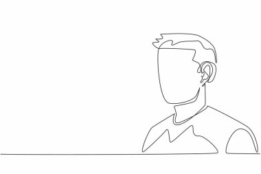 İşitme cihazı kullanan tek sıra halinde bir adam. Kötü alışkanlıklar tekerrür eder. Teknolojik gelişmelerden faydalanıyor. Sesi yükselt. Dünya Duruşma Günü. Bir çizgi tasarımı vektör illüstrasyonu