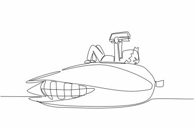 Tek sıra halinde mısırın üzerinde okuyan çocuk çiziyor. Prosedüre göre tatlı mısırı dikkatlice hasat et. Aşamaları öğren. Çocuk Sebze ve Meyveler 'de kitap okuyor. Bir çizgi tasarımı vektör illüstrasyonu