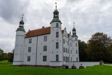 View of the beautiful white castle of Ahrensburg. High quality photo clipart