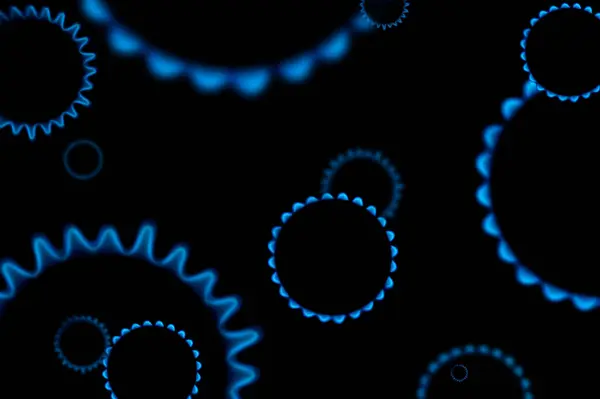 Soyut kolaj karanlıkta bir gaz alevinden toplanmış.