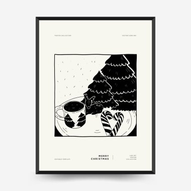 Merry Christmas and Happy New Year backgrounds, greeting cards, posters, holiday covers. Xmas festive templates