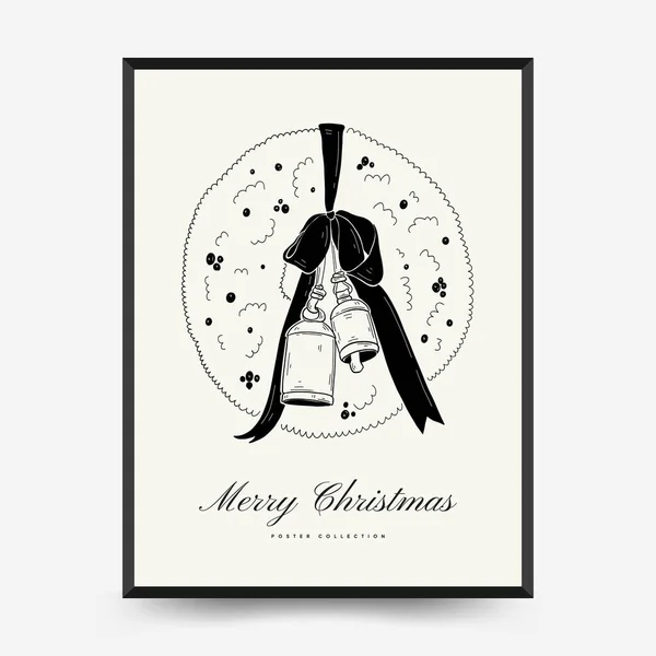 Merry Christmas Happy New Year Backgrounds Greeting Cards Posters Holiday — Wektor stockowy