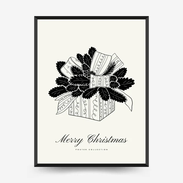Merry Christmas Happy New Year Backgrounds Greeting Cards Posters Holiday — Wektor stockowy