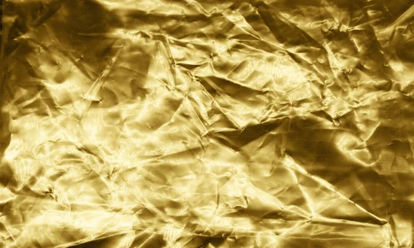 Gold Foil Background Light Reflections Golden Textured Wall — Stock Photo, Image