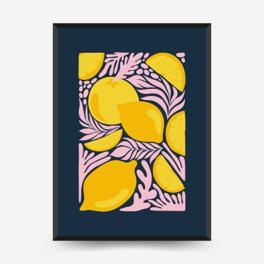 Abstract art posters template. Modern trendy Matisse minimal style. Pink, blue, yellow colors. Hand drawn design for wallpaper, wall decor, print, postcard, cover, template, banner. 