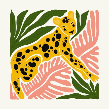 Abstract art posters template. Modern trendy Matisse minimal style. Pink, blue, yellow colors. Hand drawn design for wallpaper, wall decor, print, postcard, cover, template, banner. 