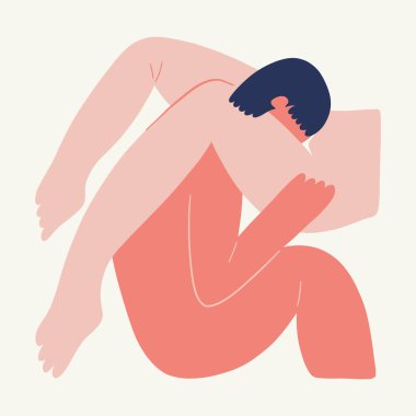 Modern Valentine's day vertical flyer or poster template. Love hand drawn trendy illustration.