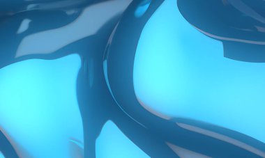 Ocean Blue Liquid Background. Abstract plastic for social media