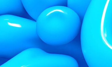Ocean Blue Liquid Background. Abstract plastic for social media
