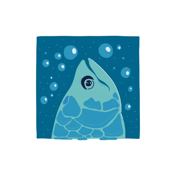 Подводный Мир Океан Море Рыба Раковины Вертикальный Флаер Шаблон Плаката — стоковый вектор