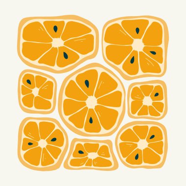 Meyveler soyut elementler. Yiyecek ve sağlıklı kompozisyon. Modern trend Matisse minimal tarzı. Meyve posteri, davet. Tebrik kartı veya davet tasarımı için vektör düzenlemeleri