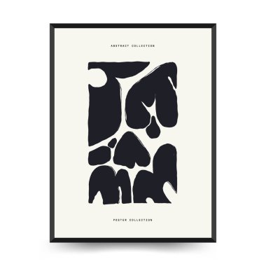 Modern Sanat Posteri. Matisse Soyut Set, Estetik Modern, Boho Dekor, Minimalist, İllüstrasyon, Vector, Poster, Kartpostal. Estetik minimalist tasarım. Vektör illüstrasyonları.