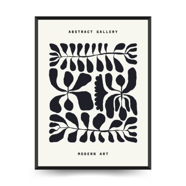 Modern Sanat Posteri. Matisse Soyut Set, Estetik Modern, Boho Dekor, Minimalist, İllüstrasyon, Vector, Poster, Kartpostal. Estetik minimalist tasarım. Vektör illüstrasyonları.