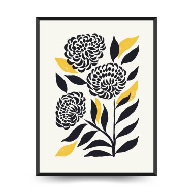 Modern Sanat Posteri. Matisse Soyut Set, Estetik Modern, Boho Dekor, Minimalist, İllüstrasyon, Vector, Poster, Kartpostal. Estetik minimalist tasarım. Vektör illüstrasyonları.