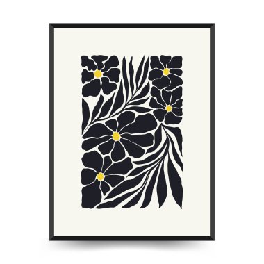 Modern Sanat Posteri. Matisse Soyut Set, Estetik Modern, Boho Dekor, Minimalist, İllüstrasyon, Vector, Poster, Kartpostal. Estetik minimalist tasarım. Vektör illüstrasyonları.