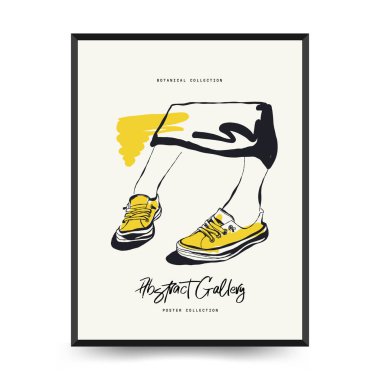 Modern Sanat Posteri. Matisse Soyut Set, Estetik Modern, Boho Dekor, Minimalist, İllüstrasyon, Vector, Poster, Kartpostal. Estetik minimalist tasarım. Vektör illüstrasyonları.