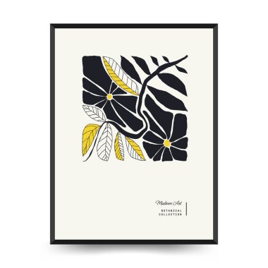 Modern Sanat Posteri. Matisse Soyut Set, Estetik Modern, Boho Dekor, Minimalist, İllüstrasyon, Vector, Poster, Kartpostal. Estetik minimalist tasarım. Vektör illüstrasyonları.