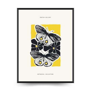 Modern Sanat Posteri. Matisse Soyut Set, Estetik Modern, Boho Dekor, Minimalist, İllüstrasyon, Vector, Poster, Kartpostal. Estetik minimalist tasarım. Vektör illüstrasyonları.