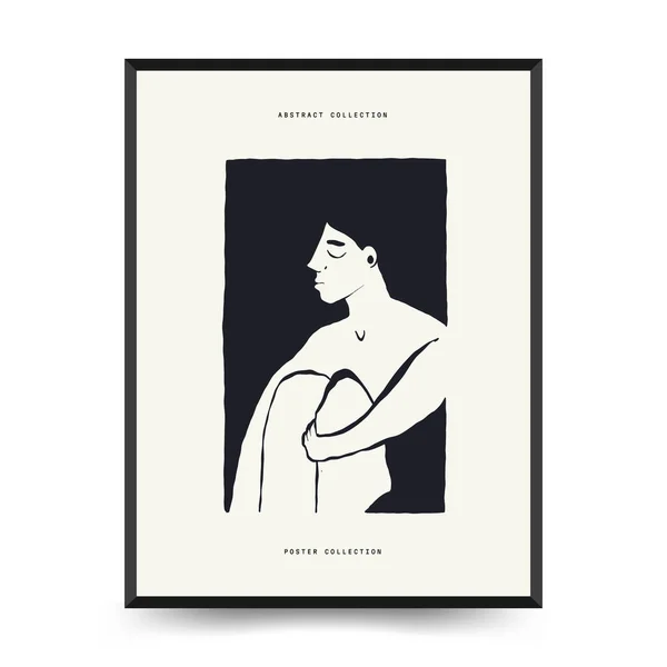Poster Moderne Kunst Matisse Abstract Set Esthetisch Modern Boho Decor — Stockvector