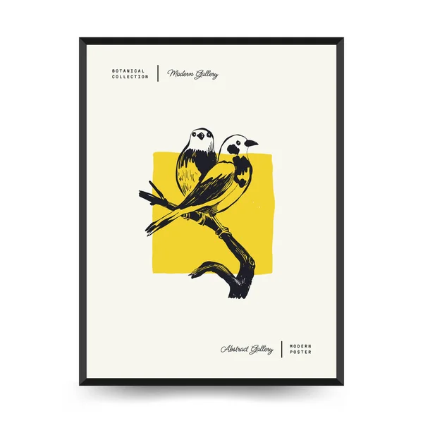 Plakat Sztuki Nowoczesnej Zestaw Abstrakcyjny Matisse Nowoczesny Estetycznie Boho Decor — Wektor stockowy