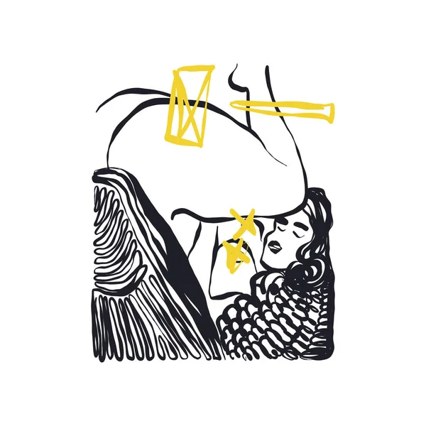 Moderne Kunst Illustratie Matisse Abstract Set Esthetisch Modern Boho Decor — Stockvector
