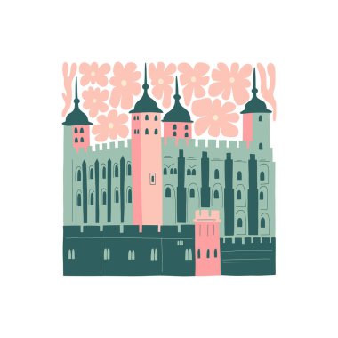 Çiçek ve gezgin soyut elementler. Botanik kompozisyonu. Modern trend Matisse minimal tarzı. Çiçek posteri, dönüm noktası. Tebrik kartı veya davet tasarımı için vektör düzenlemeleri