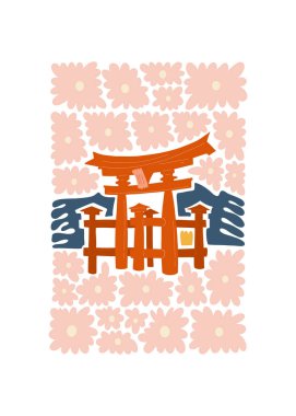 Çiçek ve gezgin soyut elementler. Botanik kompozisyonu. Modern trend Matisse minimal tarzı. Çiçek posteri, dönüm noktası. Tebrik kartı veya davet tasarımı için vektör düzenlemeleri