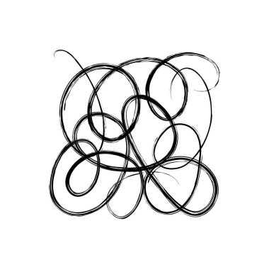 El çizimi karalama vektörü. Karalama, mürekkep fırçası şekilleri, rastgele kaotik çizgiler. Kömür kalem kıvrımları, kıvrımlar, geniş çizgiler. Siyah kalem çizimleri, çizimler. Beyaz arkaplanda izole edilmiş ögeleri kaydır.