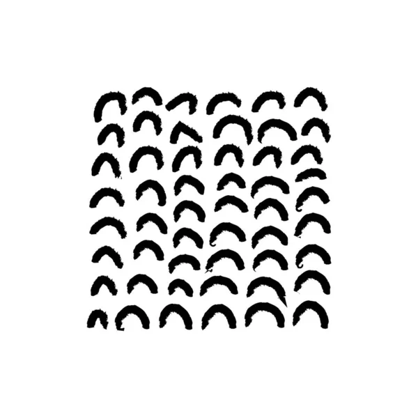 Vecteur Gribouillis Dessiné Main Caniche Formes Pinceau Encre Lignes Chaotiques — Image vectorielle