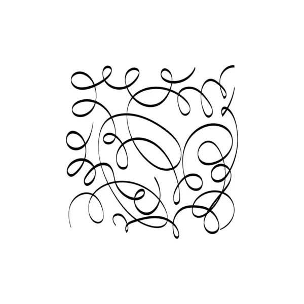 Vector Garabatos Dibujado Mano Doodle Formas Pincel Tinta Líneas Caóticas — Archivo Imágenes Vectoriales