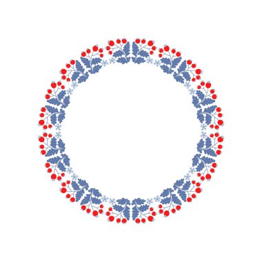 Yeni yıl ve Noel çelengi. Beyaz arka planda izole edilmiş yeşil dallarda geleneksel kış çelenkleri. Tebrik kartı. El çizimi Mutlu xmas vektör retro bayram tasarımı