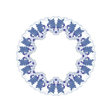 Yeni yıl ve Noel çelengi. Beyaz arka planda izole edilmiş yeşil dallarda geleneksel kış çelenkleri. Tebrik kartı. El çizimi Mutlu xmas vektör retro bayram tasarımı