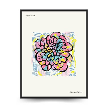 Soyut estetik posterler şablon şeklinde. Modern Moda Matisse Boyama Sanatı. Müze dekoru, sergi sanatı, grunge, çizgi sanatı, çizim, karalama, keçeli kalem. Duvar dekorasyonu, baskı, kartpostal, kapak, afiş. 
