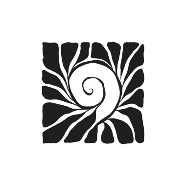 Matisse estetik olarak kıvrımlı. Harika soyut çiçek sanatı. 70 'lerin modası geçmiş naif hippi tarzında organik karalama şekilleri. Siyah ile Botanik vektör illüstrasyonu.