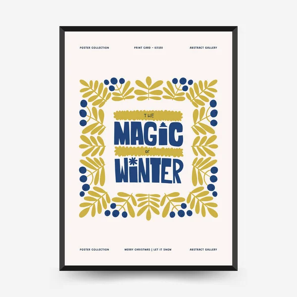 Mutlu Noeller ve mutlu yıllar dikey uçucu ya da poster şablonu. Modern trend Matisse minimal tarzı. Duvar kağıdı, duvar dekoru, baskı, kartpostal, kapak, şablon, pankart için el çizimi tasarımı.