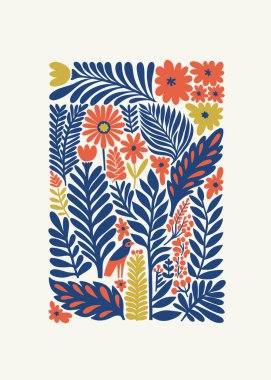 Mutlu Noeller ve mutlu yıllar illüstrasyonu. Modern trend Matisse minimal tarzı. Duvar kağıdı, duvar dekoru, baskı, kartpostal, kapak, şablon, pankart için el çizimi tasarımı.